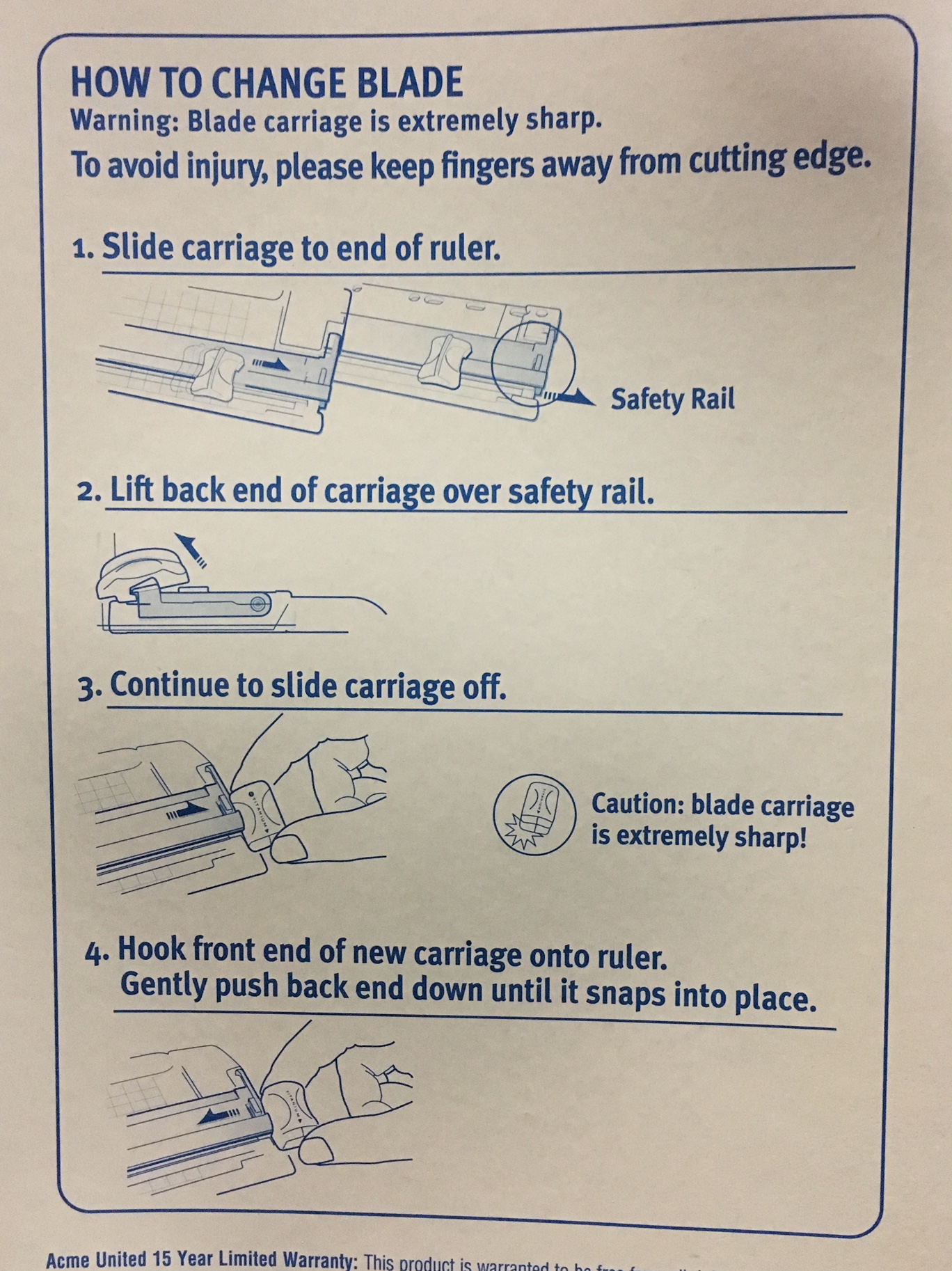 How do you replace blades on Westcott 12 TrimAir Titanium Bonded Cut and  Score Blade Paper Trimmer #15163 & #15164? – Acme United Corporation Help  Center